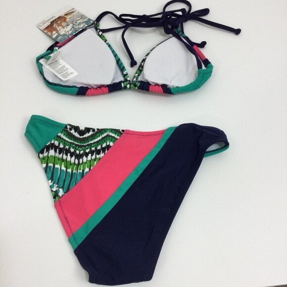 Seekers Australia Jade Jewel Halter Neck Two-Piece Bikini Swimsuit S NWT A83004 - Picture 4 of 9